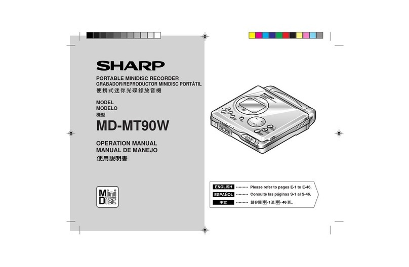 Sharp MD-MT90W User manual Sharp MD-MT90W User manual
