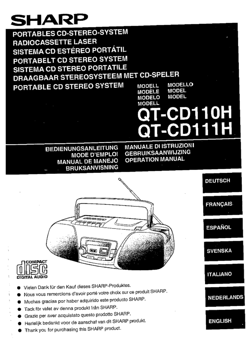 Sharp QT-CD110H User manual
