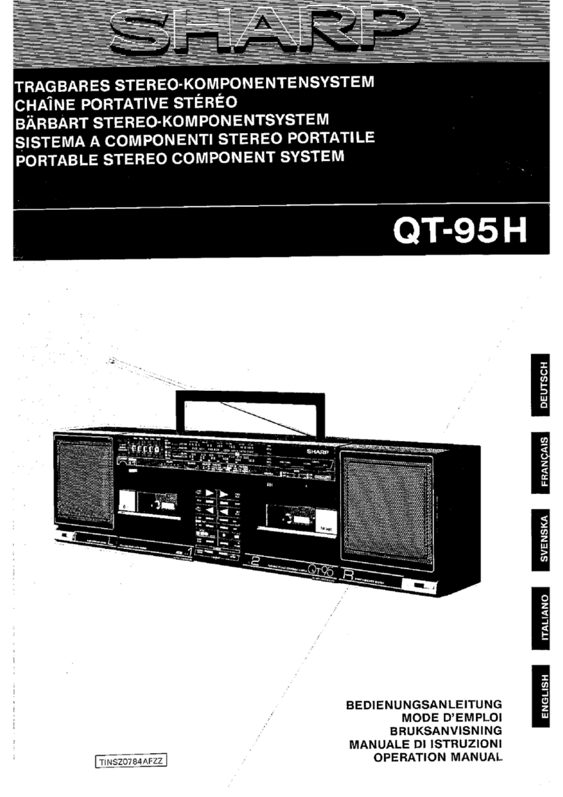 Sharp QT-95H User manual