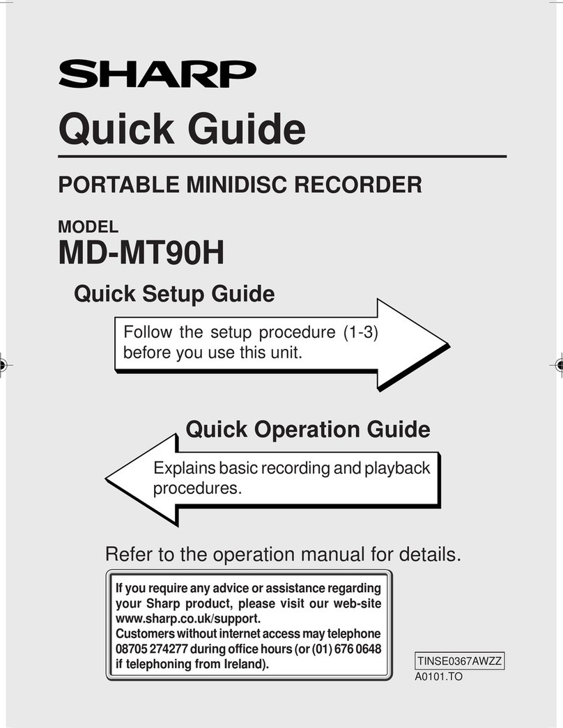Sharp MD-MT90H User manual