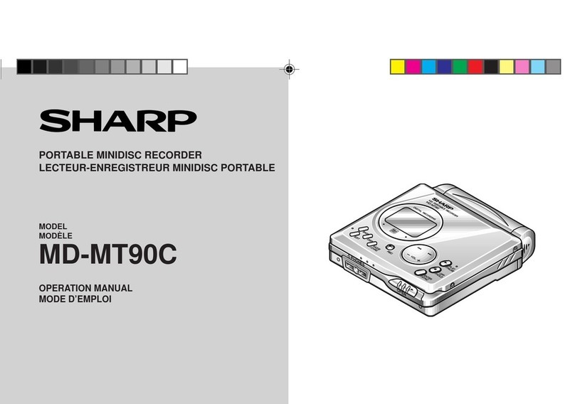 Sharp MD-MT90C User manual