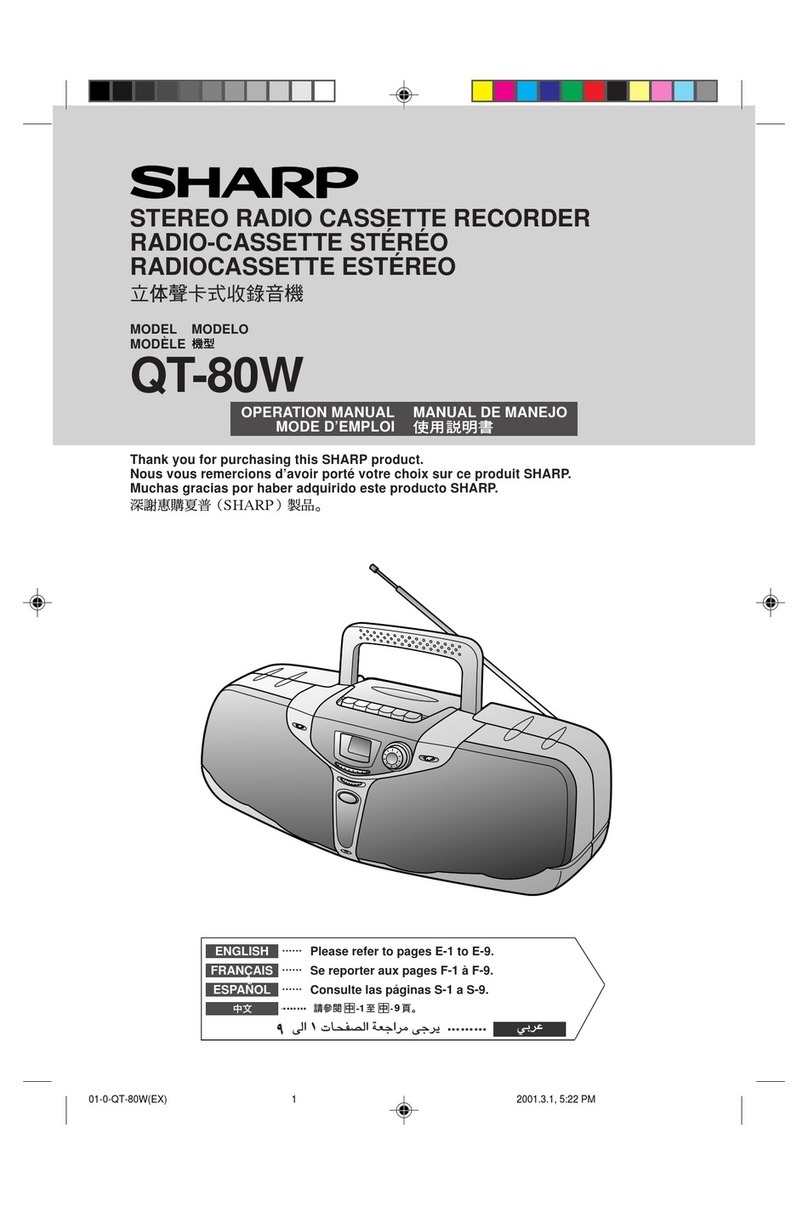 Sharp QT-80W User manual