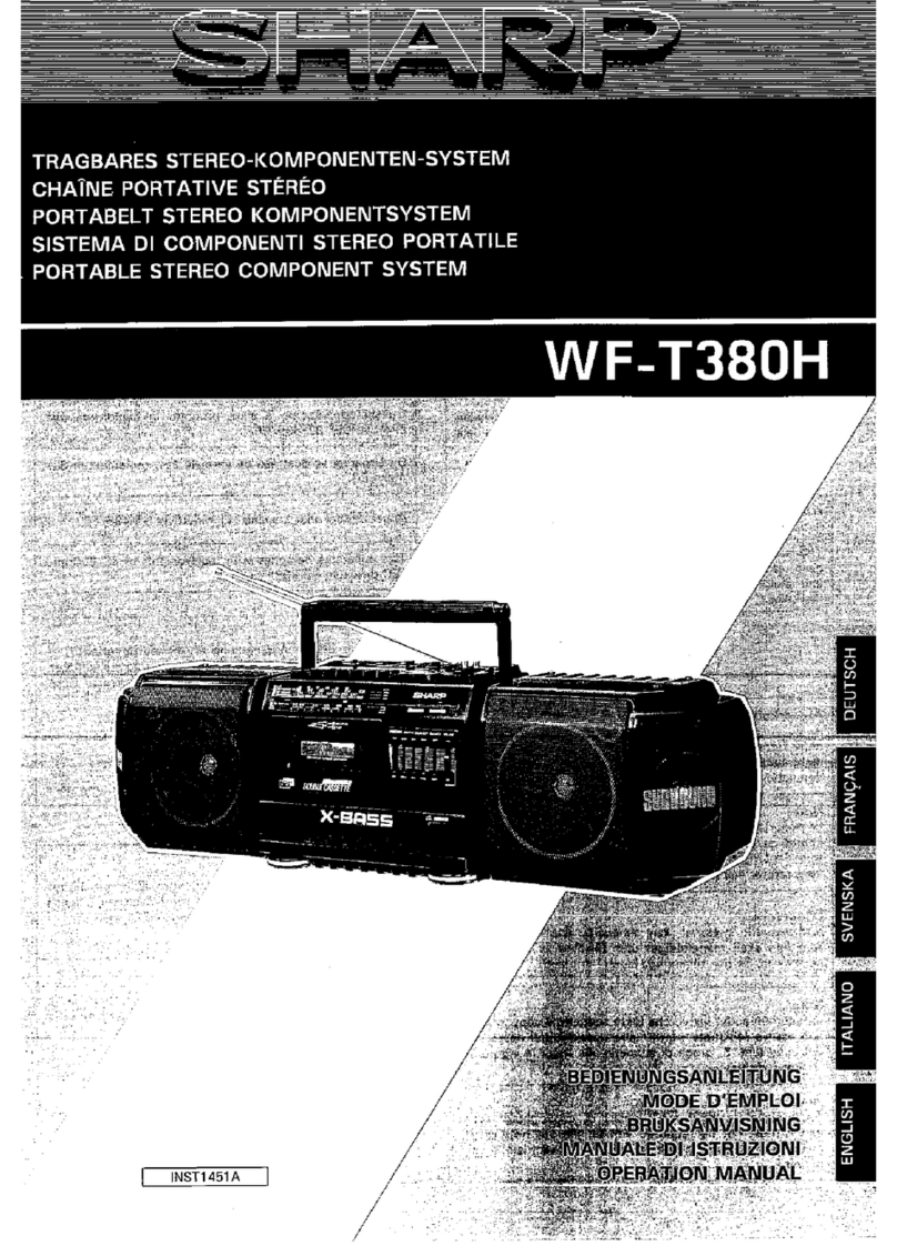 Sharp WF-T380H Operation manual