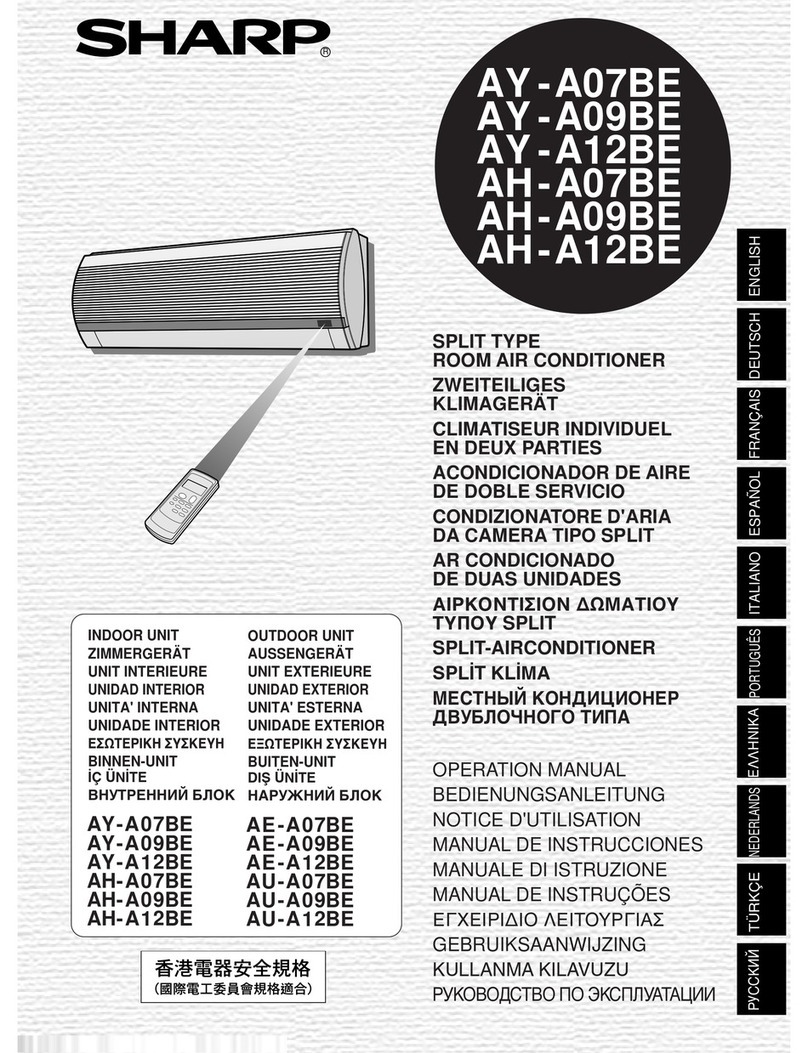 Sharp AY-A07BE User manual