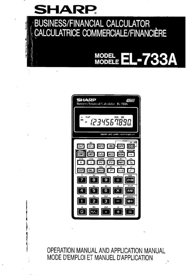 Sharp EL-733A User manual