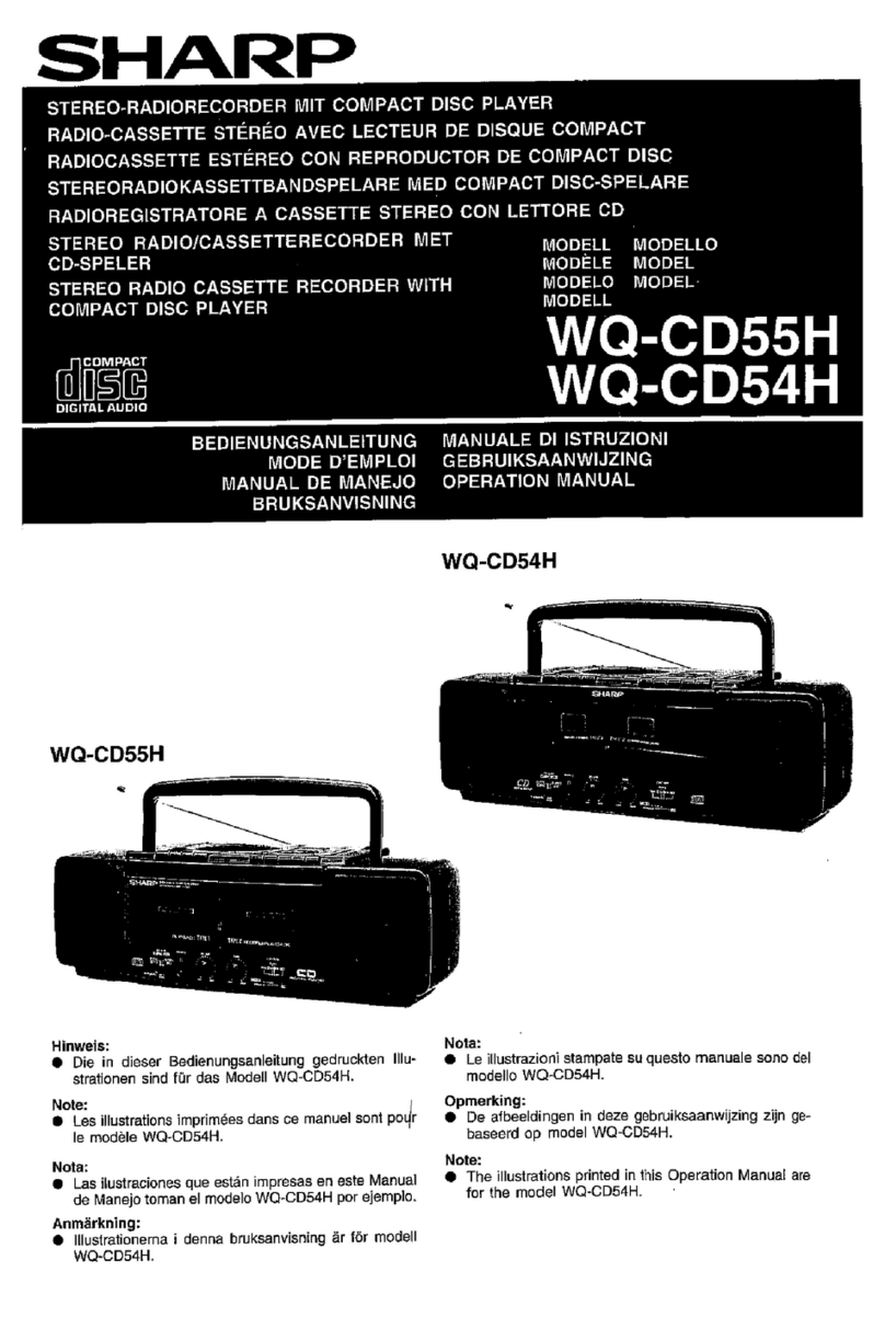 Sharp WQ-CD54H User manual
