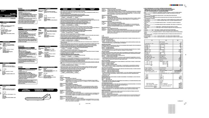 Sharp EL-338G User manual