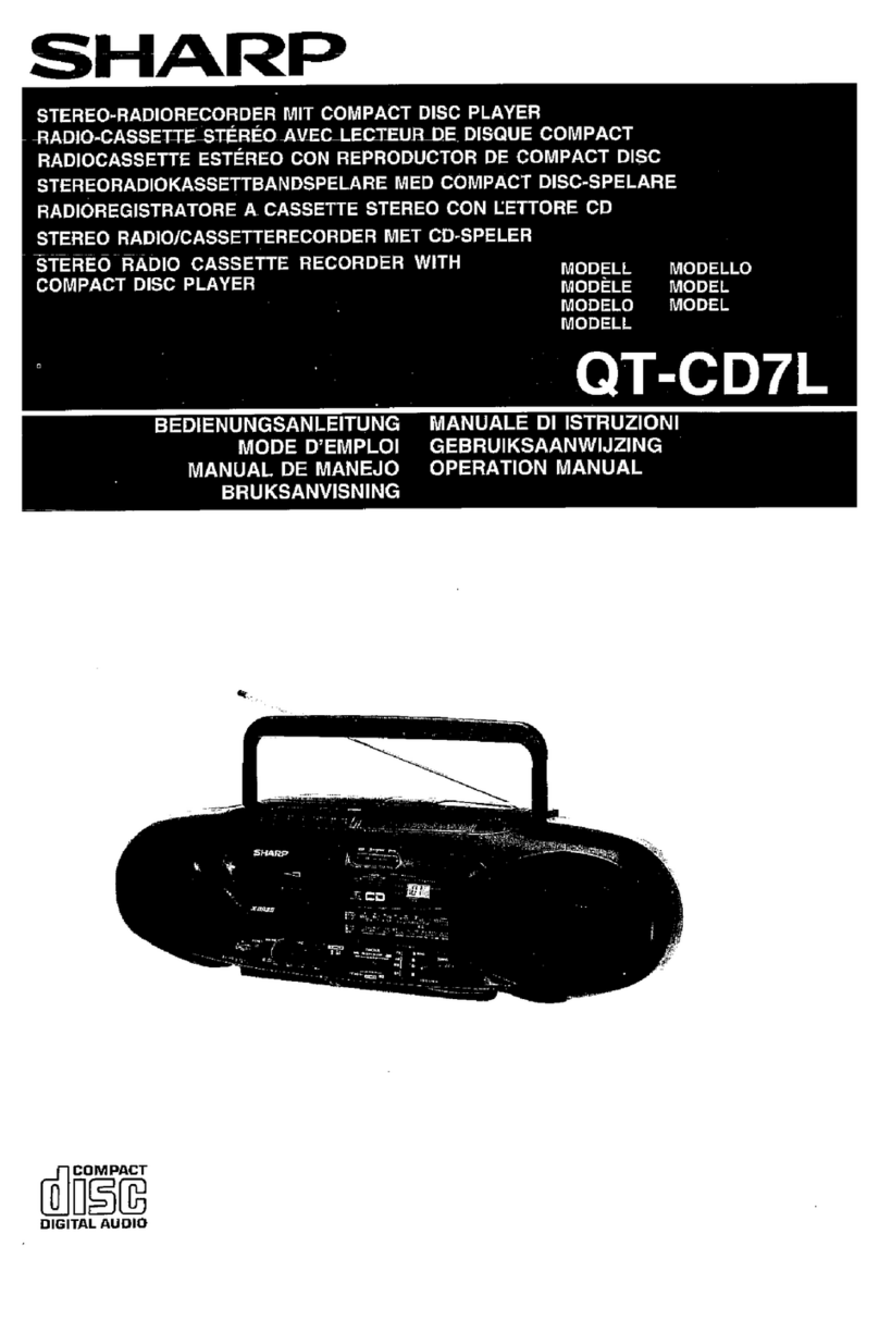 Sharp QT-CD7L User manual