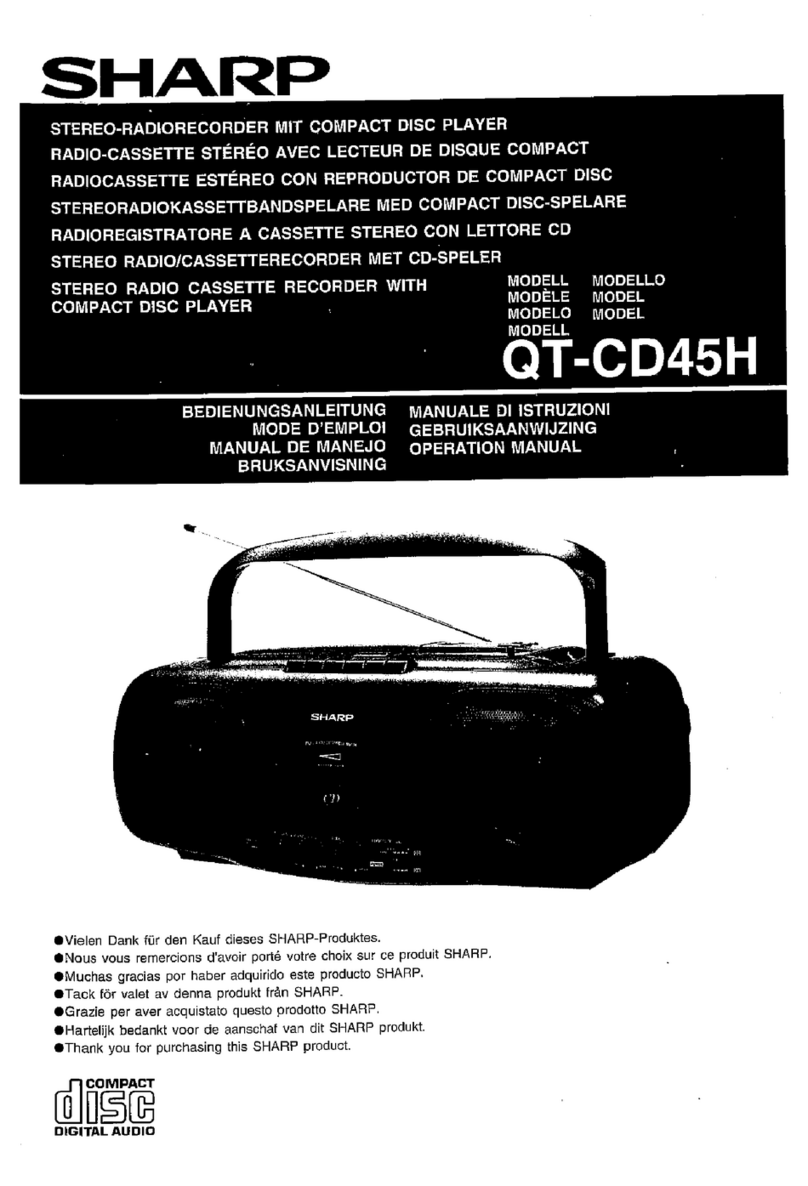 Sharp QT-CD45H User manual Sharp QT-CD45H User manual