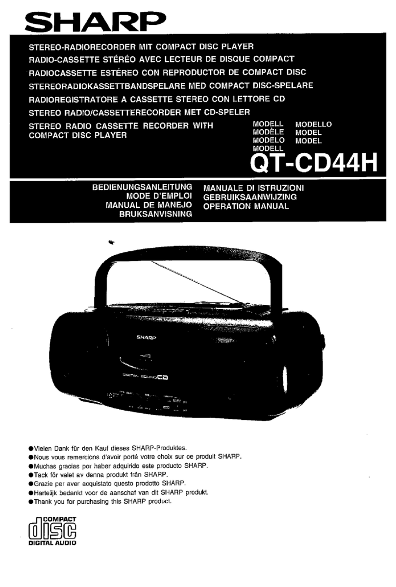 Sharp QT-CD44H User manual