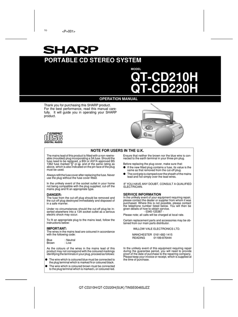 Sharp QT-CD210H User manual