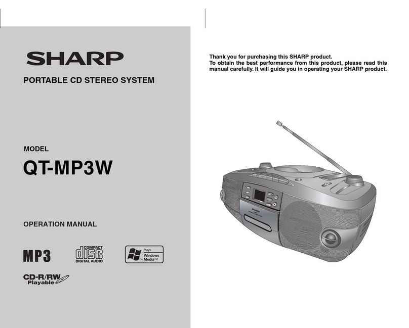 Sharp QT-MP3W User manual