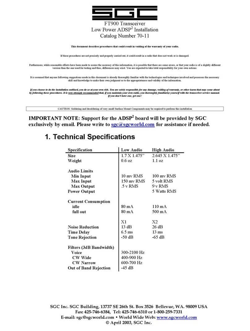 SGC FT900 installation instructions