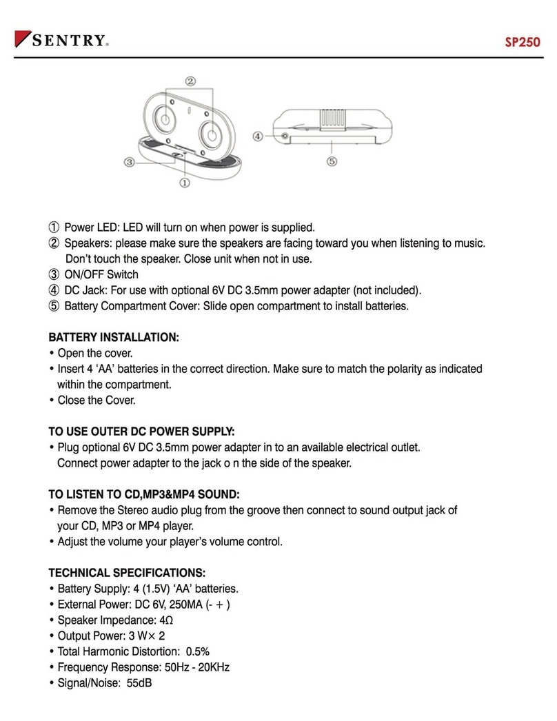 Sentry SP250 instruction manual