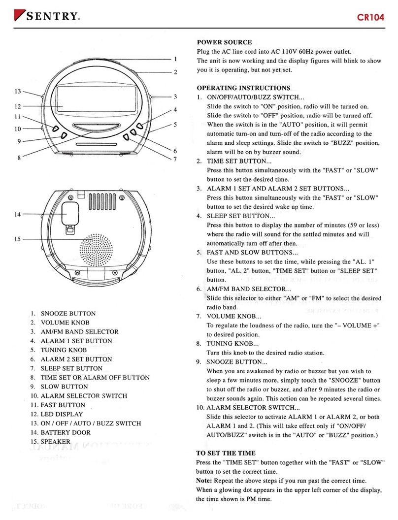 Sentry CR104 instruction manual