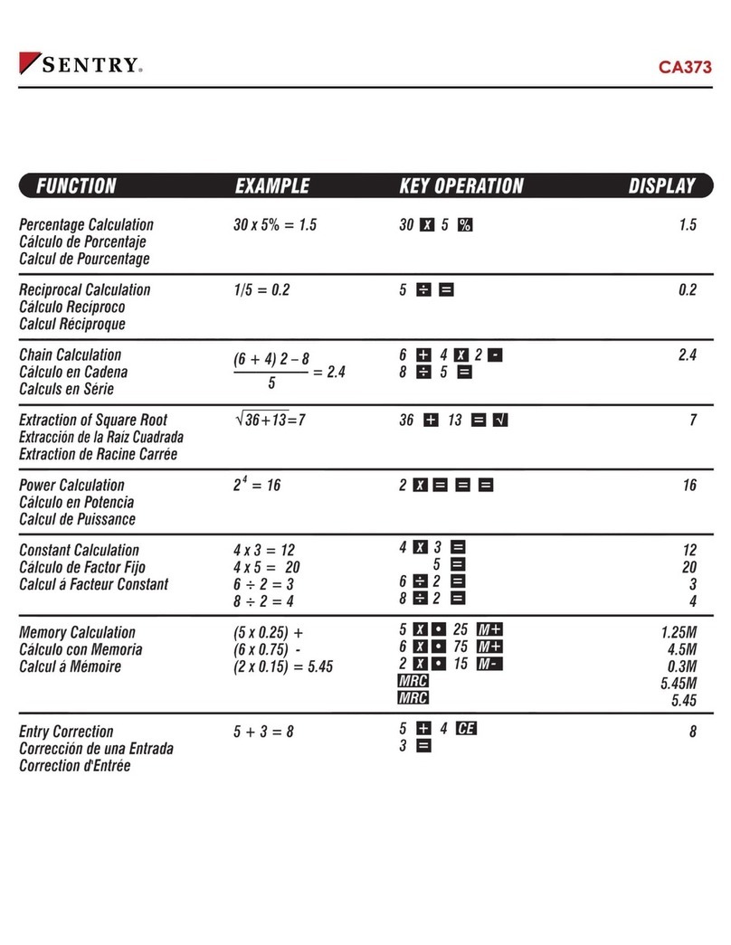 Sentry CA373 User manual Sentry CA373 User manual