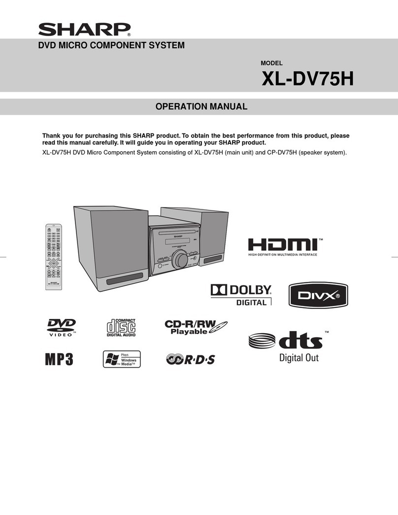 Sharp XL-DV75H User manual