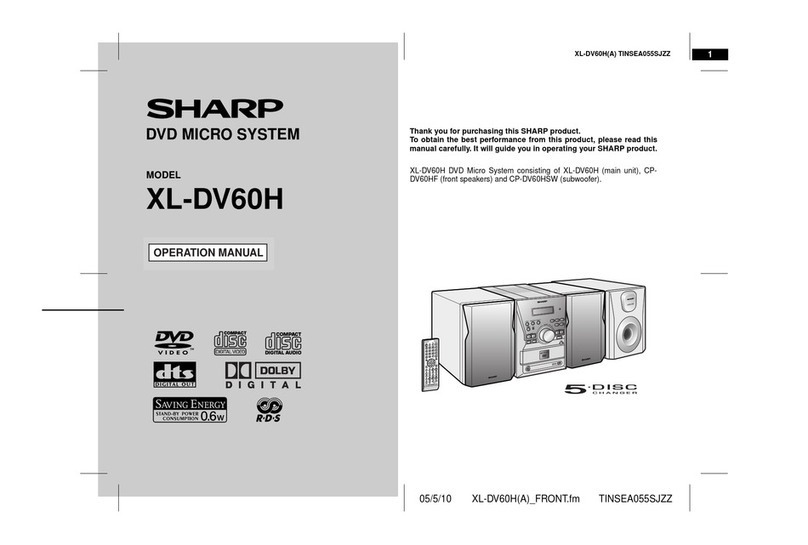 Sharp XL-DV60H User manual