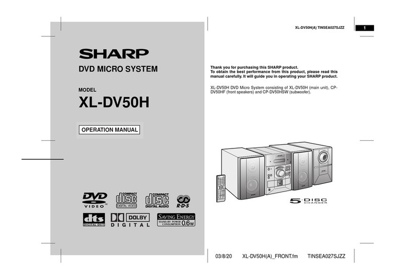 Sharp XL-DV50H User manual