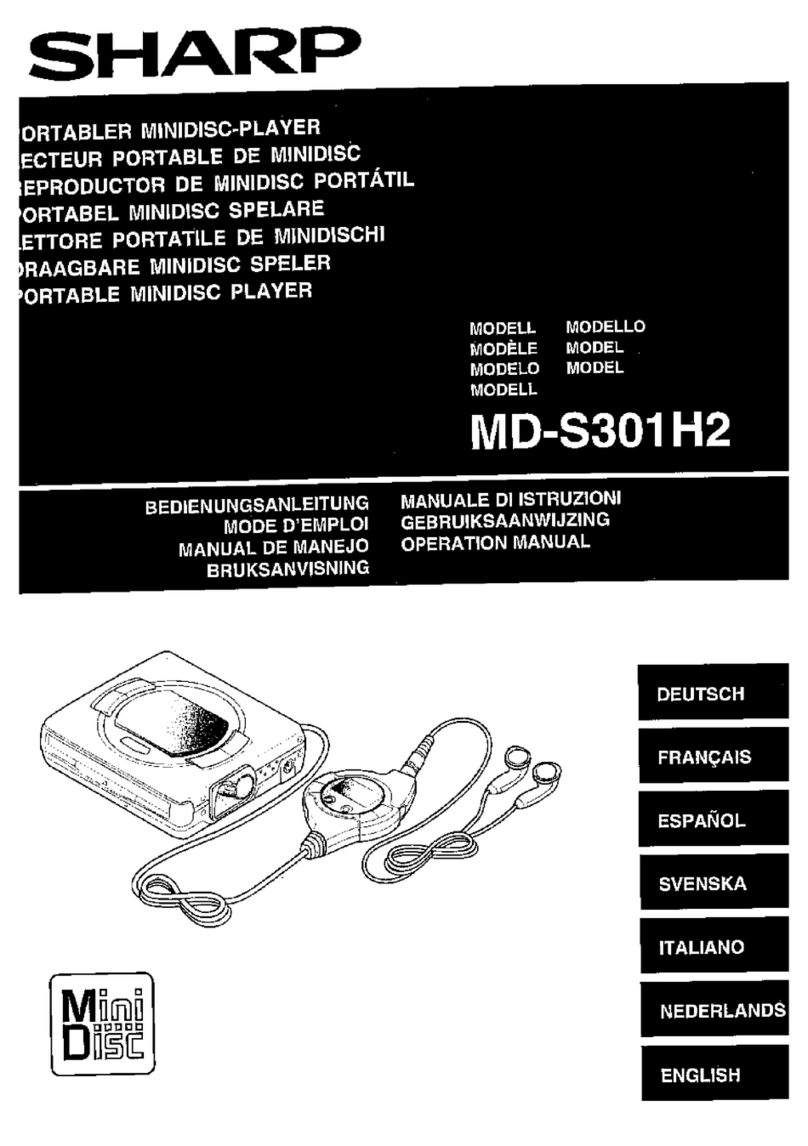 Sharp MD-S301H2 User manual Sharp MD-S301H2 User manual