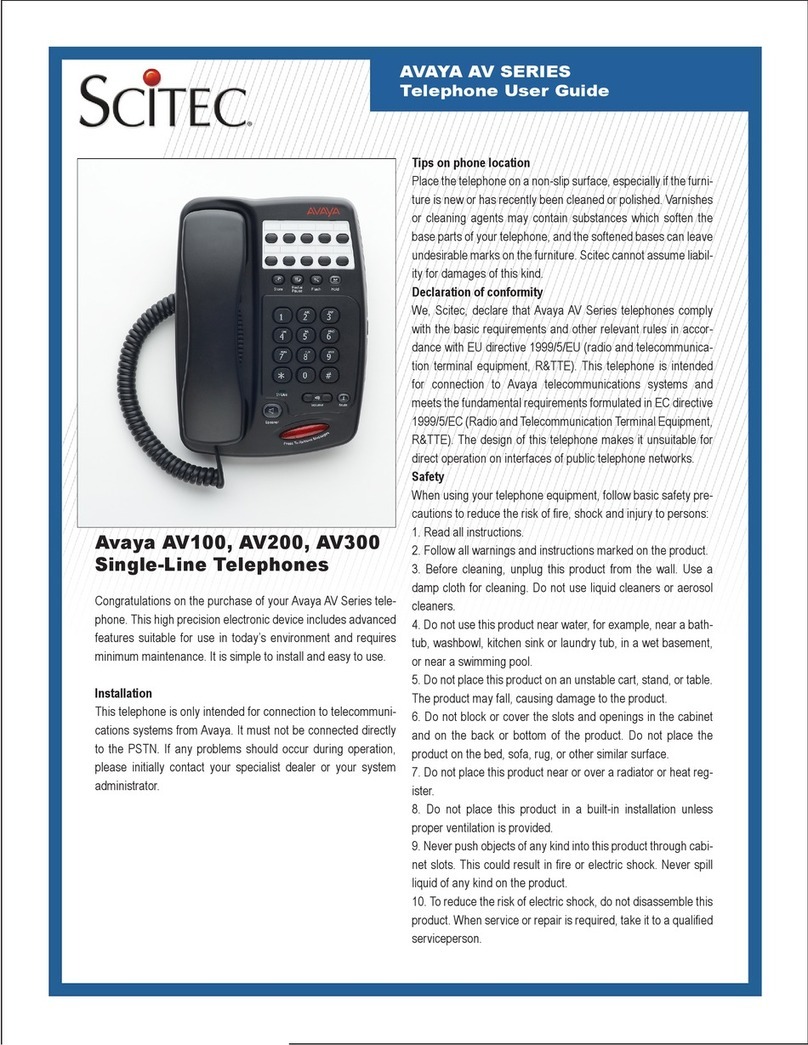 Scitec Avaya AV100 User manual