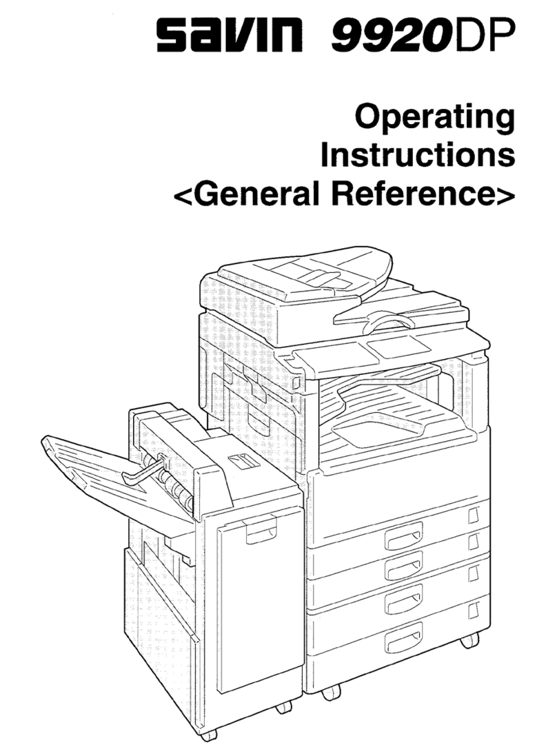 Savin 9920 operating instructions