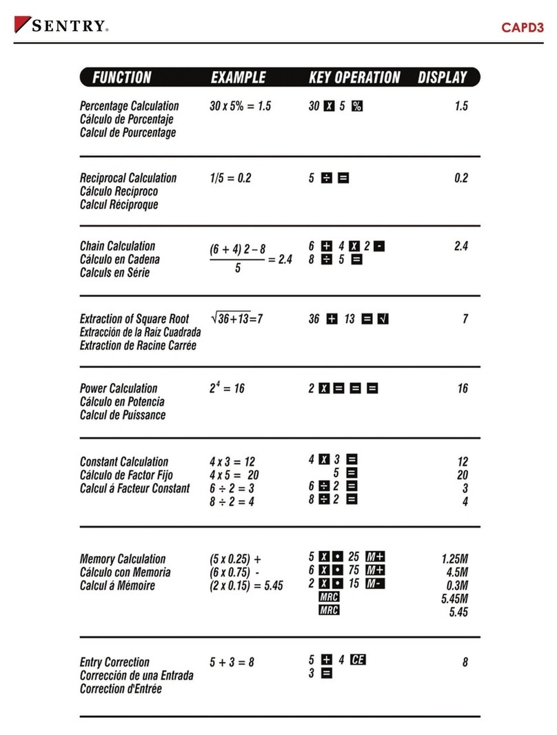 Sentry CAPD3 User manual