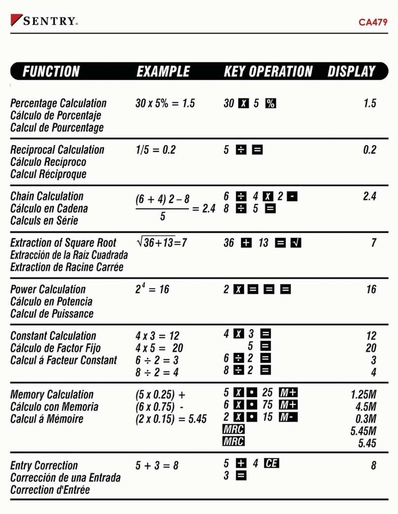Sentry CA479 instruction manual