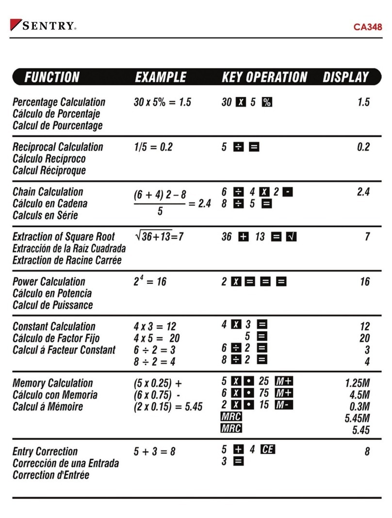 Sentry CA348 User manual Sentry CA348 User manual