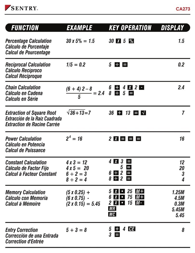Sentry CA273 User manual