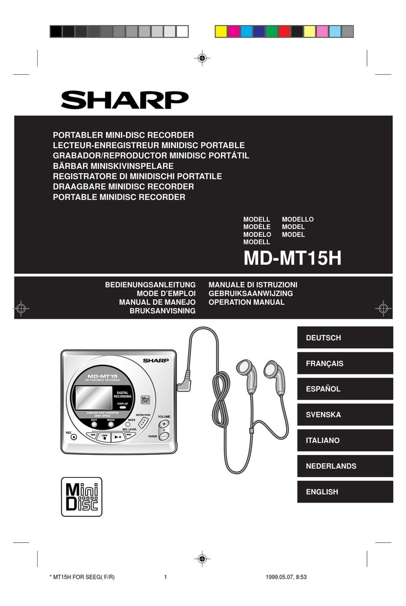 Sharp MD-MT15H User manual