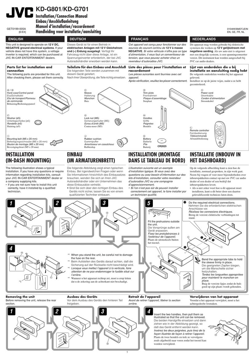 JVC KD-G801 Guide