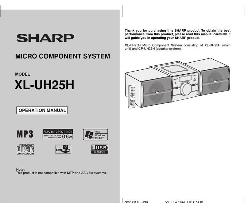 Sharp XL-UH25H User manual Sharp XL-UH25H User manual