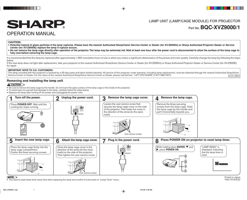 Sharp XVZ-9000 User manual