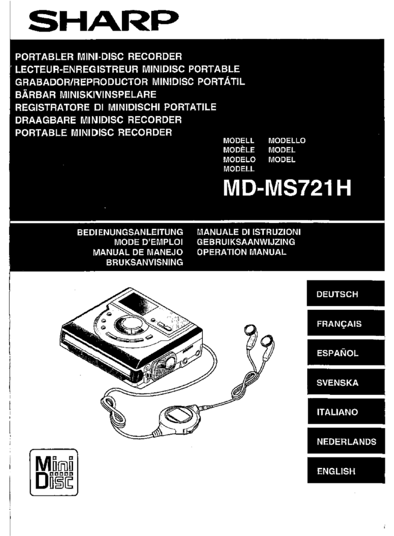 Sharp MD-MS721H User manual