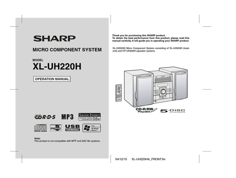 Sharp XL-UH220H User manual