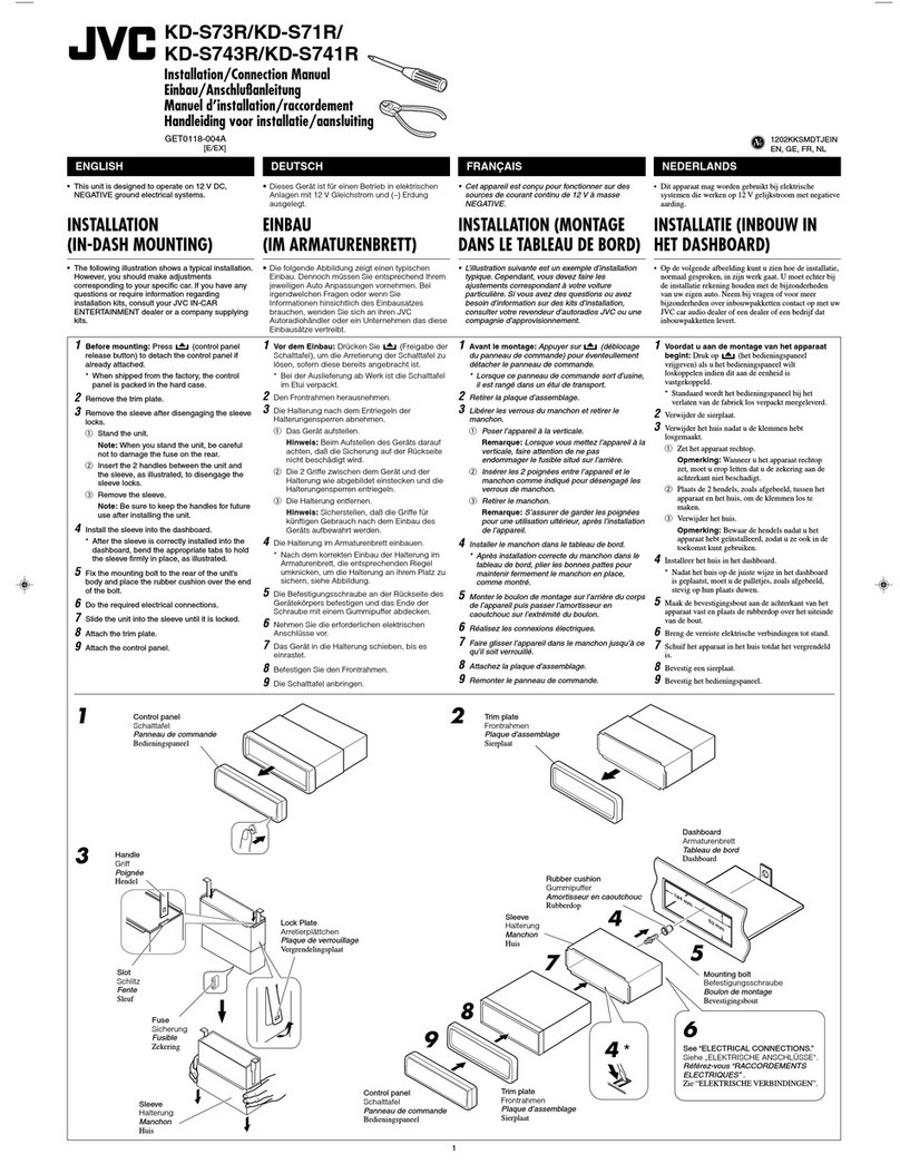 JVC KD-S71R Installation & connection manual