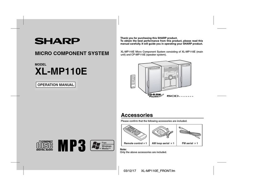 Sharp XL-MP110E User manual Sharp XL-MP110E User manual