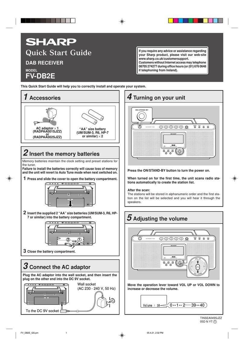 Sharp FV-DB2E User manual