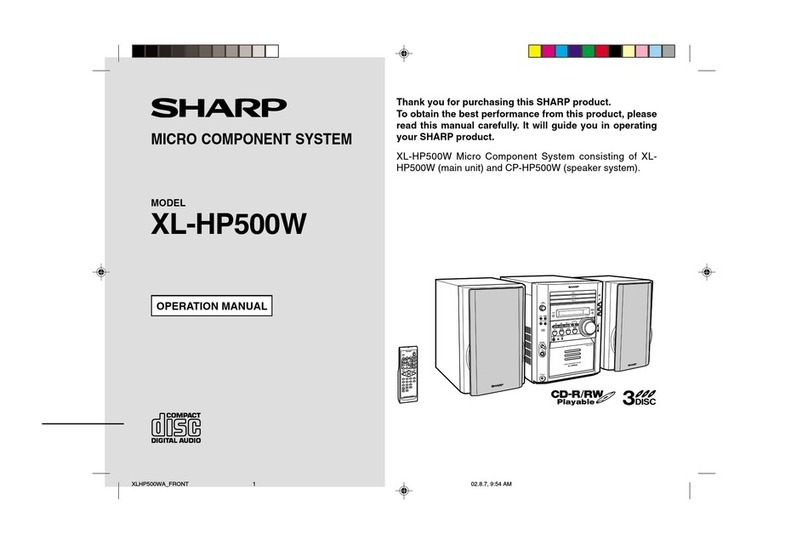 Sharp XL-HP500W User manual
