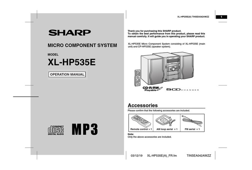 Sharp Illustration XL-HP535E User manual