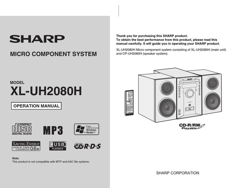 Sharp XL-UH2080H User manual