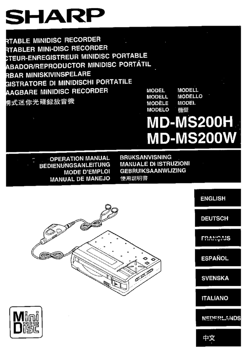 Sharp MD-MS200H User manual