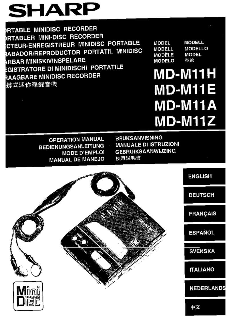Sharp MD-M11A User manual Sharp MD-M11A User manual