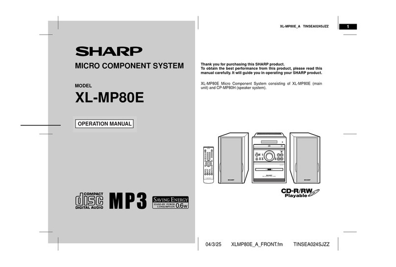 Sharp XL-MP80E Operation manual