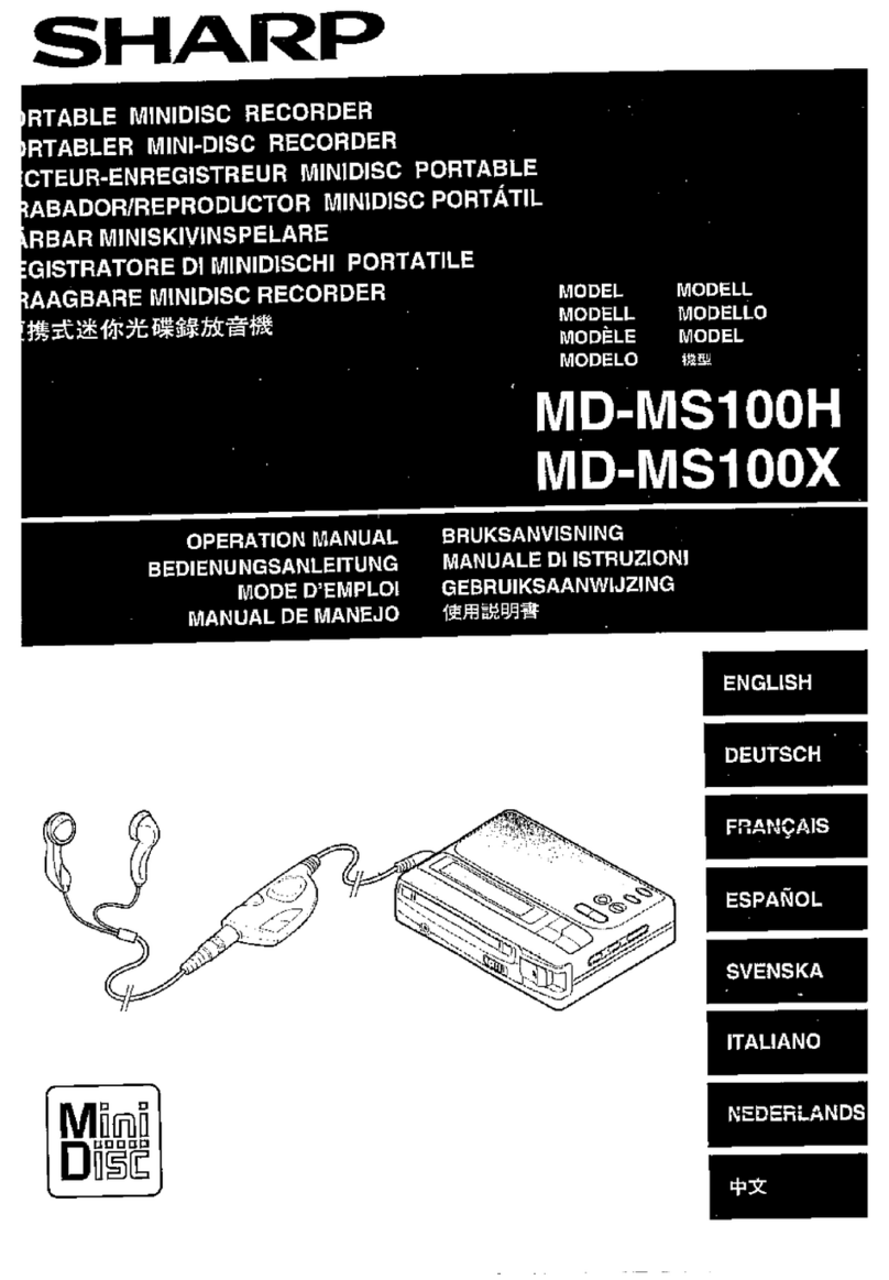 Sharp MD-MS100H User manual Sharp MD-MS100H User manual