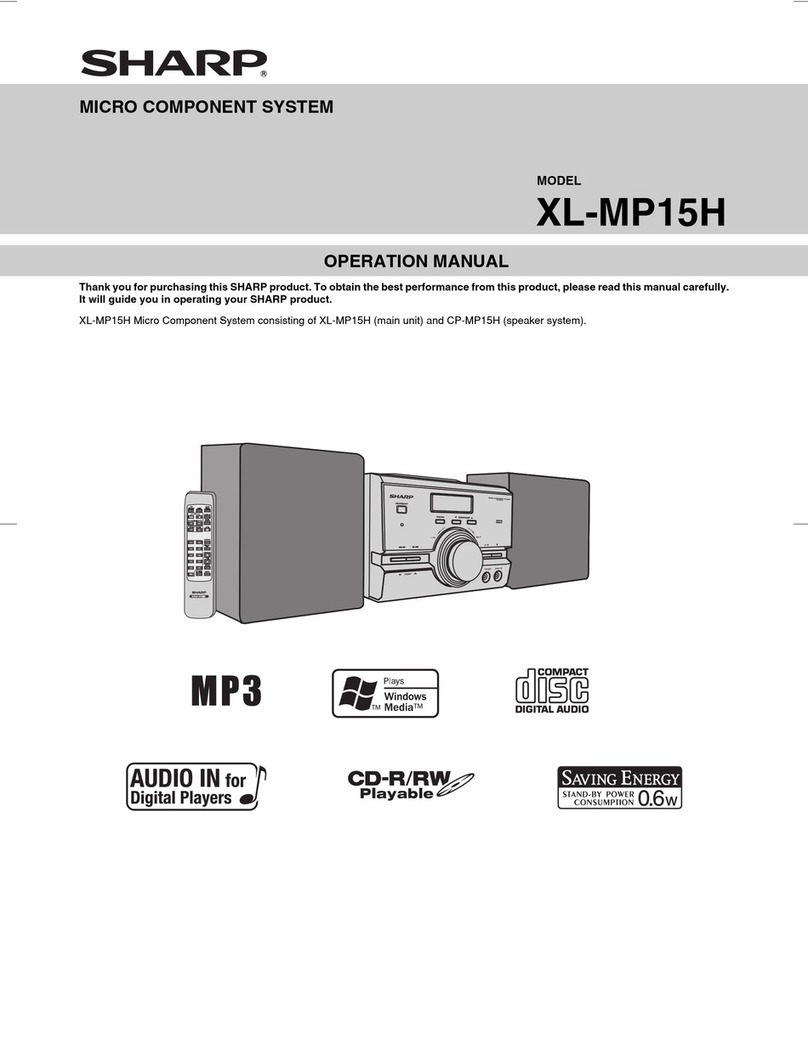 Sharp XL-MP15H User manual