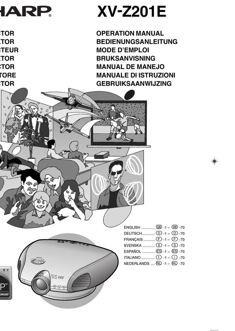 Sharp XV-Z201E User manual