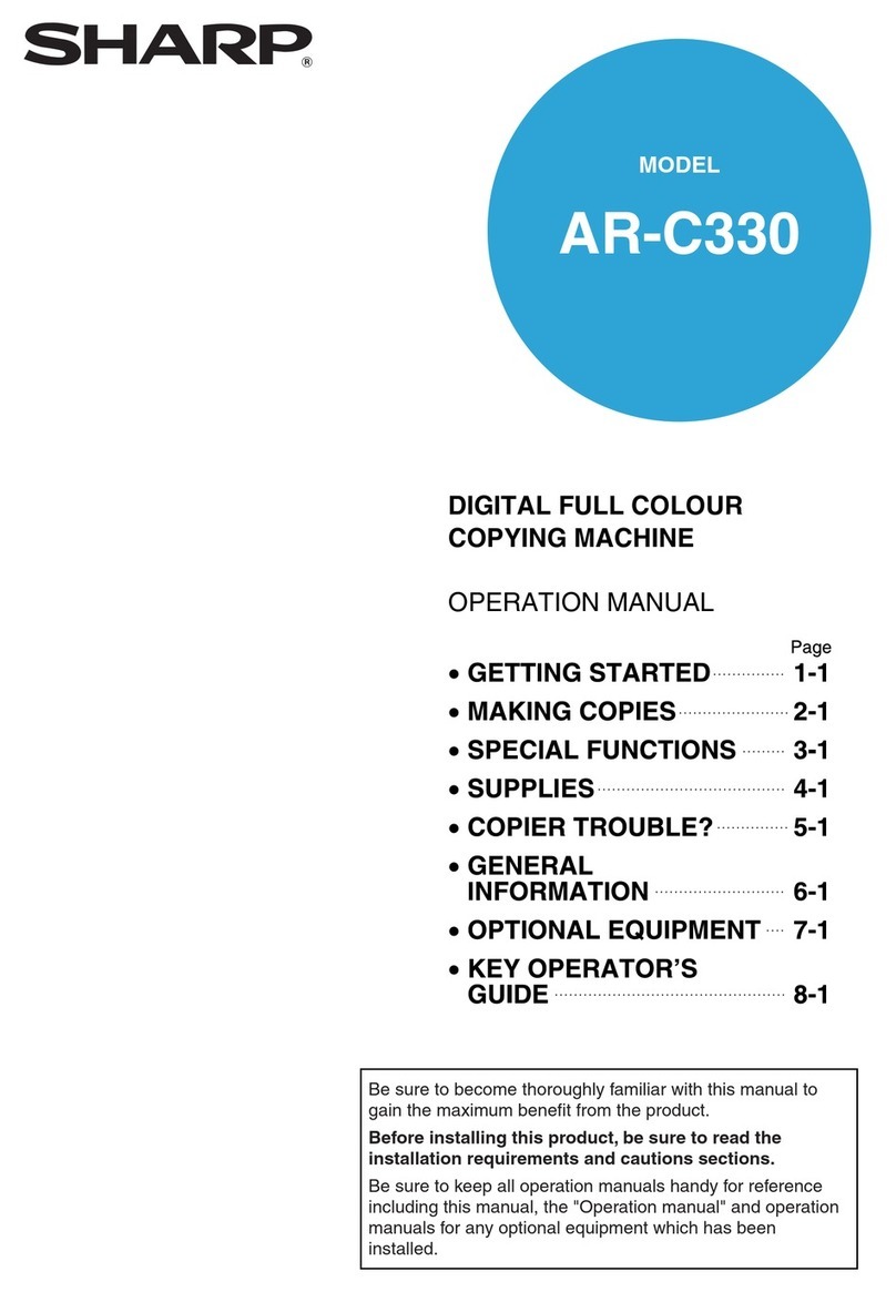 Sharp AR-C330 Key operators User manual