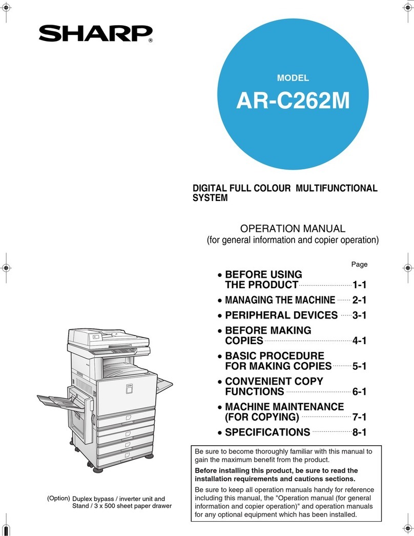 Sharp AR-C262M Key User manual Sharp AR-C262M Key User manual